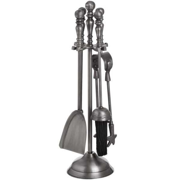 Traditional Companion Set In Antique Pewter