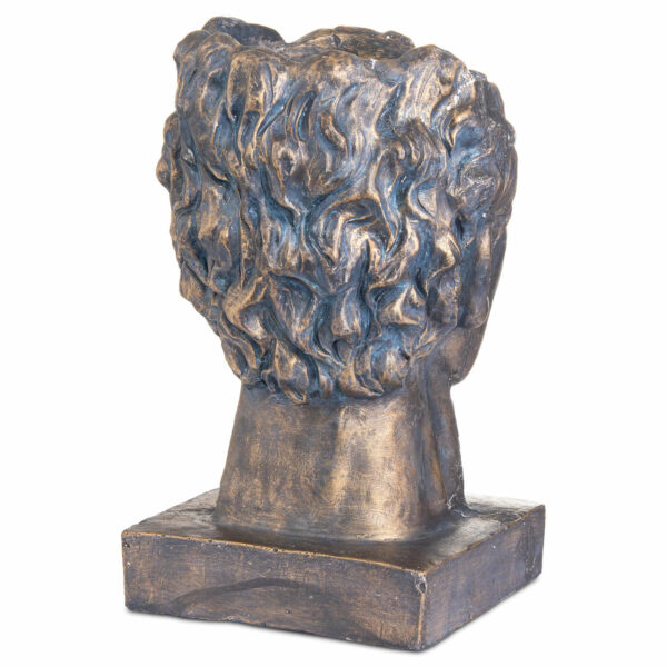 Antique Bronze Roman Head Planter Indoor Outdoor