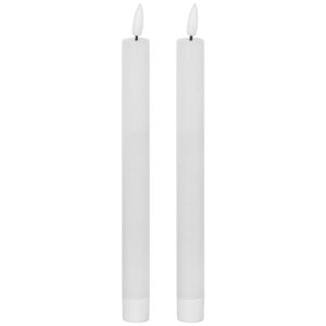 Luxe Collection Natural Glow S/ 2 White LED Dinner Candles