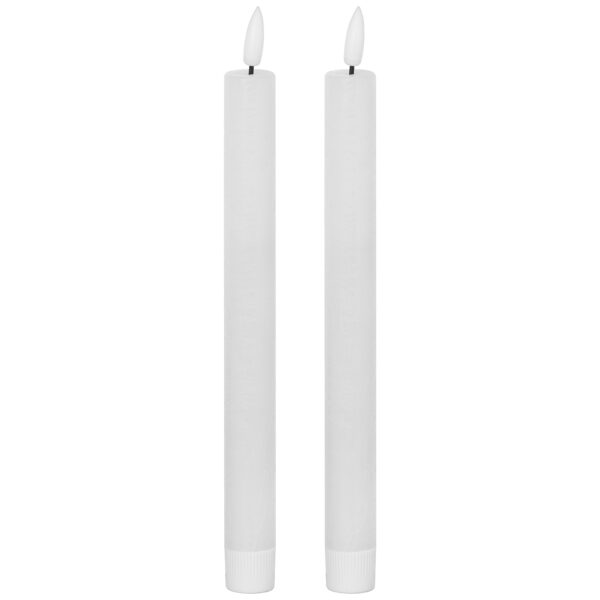 Luxe Collection Natural Glow S/ 2 White LED Dinner Candles