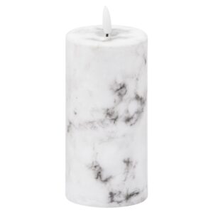 Luxe Collection Natural Glow 3x6 Marble Effect LED Candle