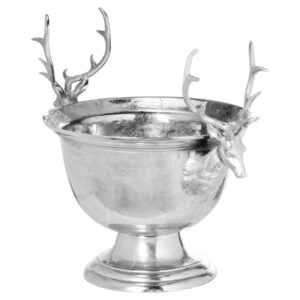 Large Aluminium Stag Champagne Cooler on Stand