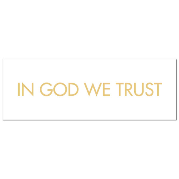 In God We Trust Gold Foil Plaque