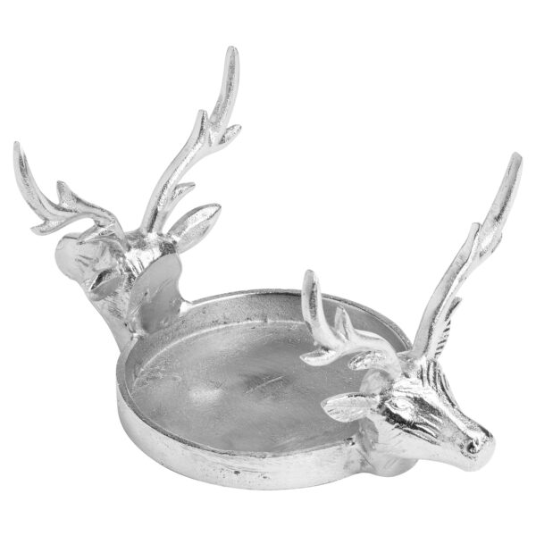 Farrah Collection Silver Large Stag Candle Holder