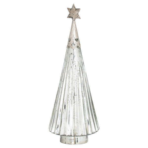 The Noel Collection Star Topped Glass Decorative Large Tree