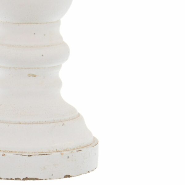 Matt White Large Ceramic Column Candle Holder - Image 2