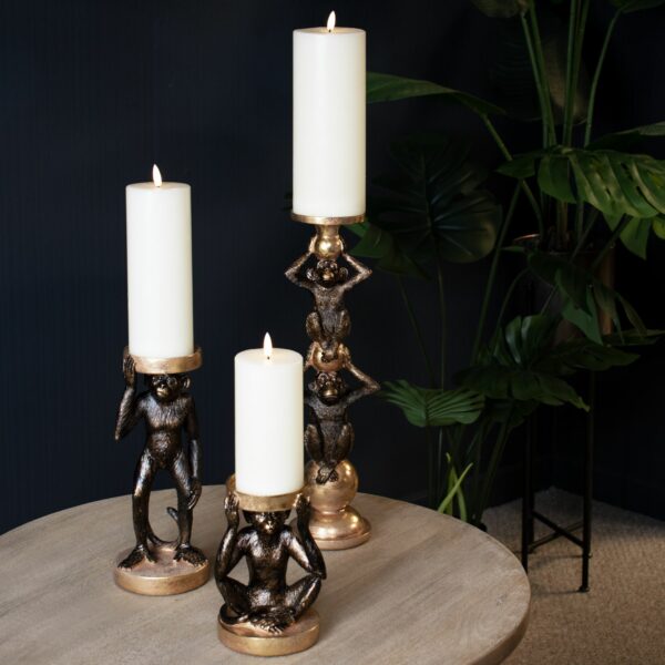 Double Monkey Candle Holder - Image 2