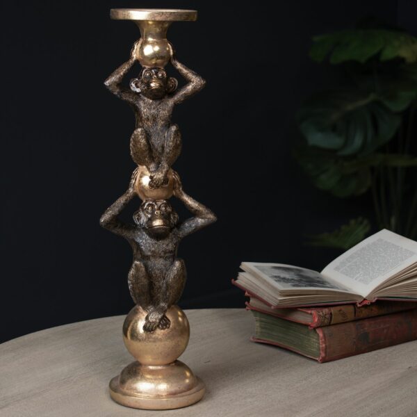 Double Monkey Candle Holder - Image 3