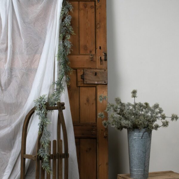 Frosted Pine Garland With Pinecones