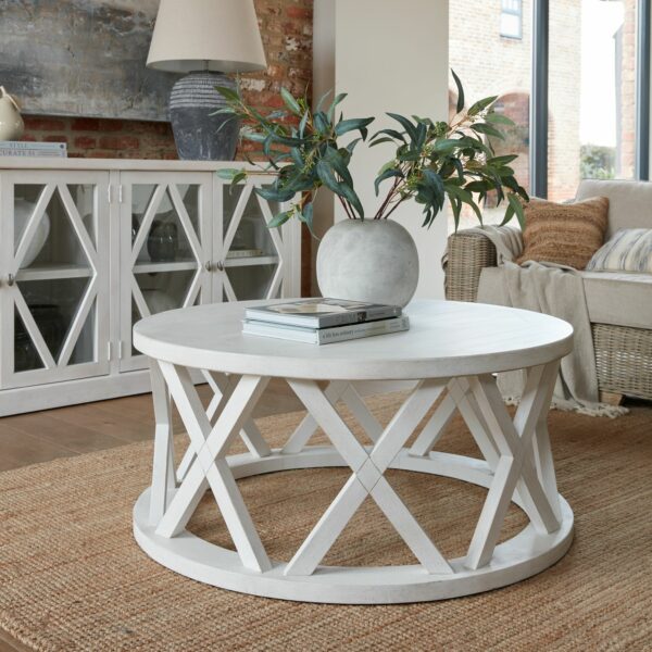 Stamford Plank Collection Round Coffee Table