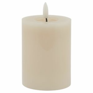 Luxe Collection Melt Effect 3x4 Taupe LED Wax Candle