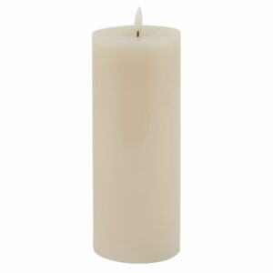 Luxe Collection Melt Effect 3.5x9 Taupe LED Wax Candle