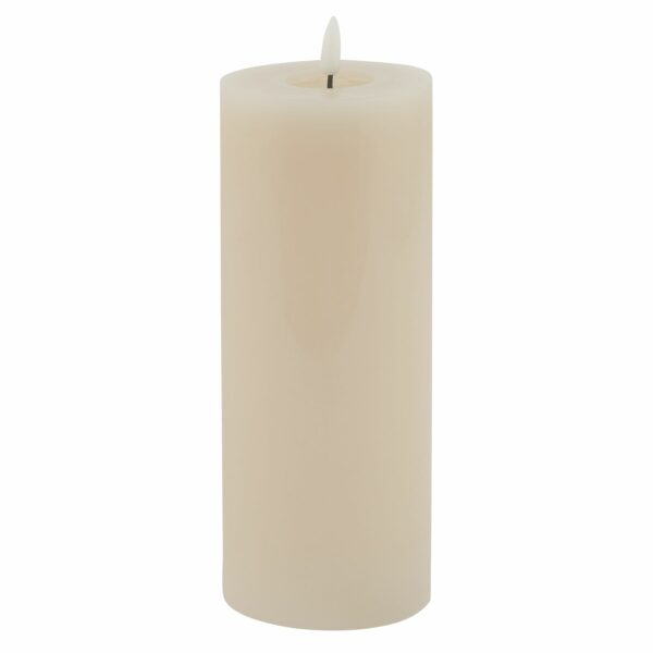 Luxe Collection Melt Effect 3.5x9 Taupe LED Wax Candle