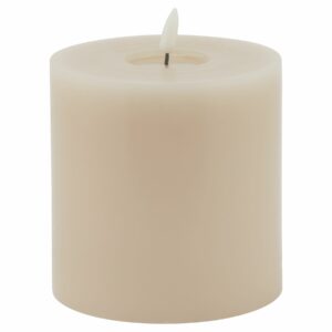 Luxe Collection Melt Effect 5x5 Taupe LED Wax Candle