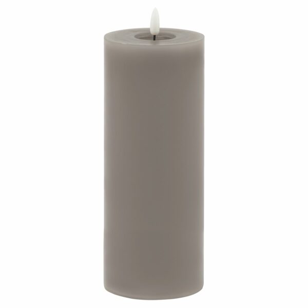 Luxe Collection Melt Effect 3.5x9 Grey LED Wax Candle