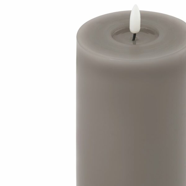 Luxe Collection Melt Effect 3.5x9 Grey LED Wax Candle