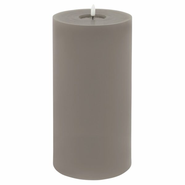 Luxe Collection Melt Effect 6x12 Grey LED Wax Candle