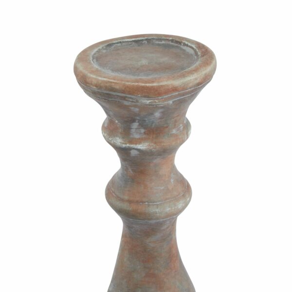 Siena Large Brown Column Candle Holder