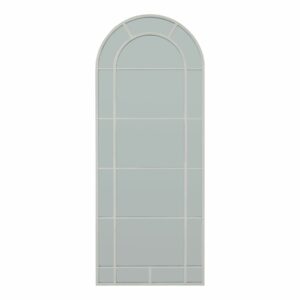 White Large Arched Window Mirror