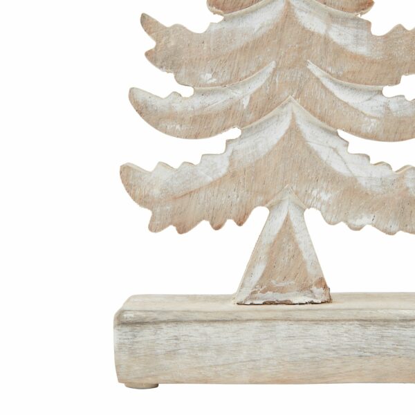 White Wash Collection Wooden Tiered Tree Decoration - Image 3