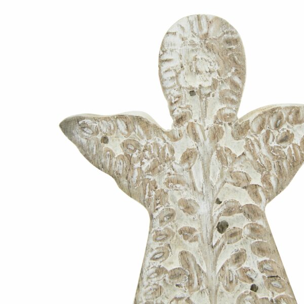 White Wash Collection Patterned Angel Decoration