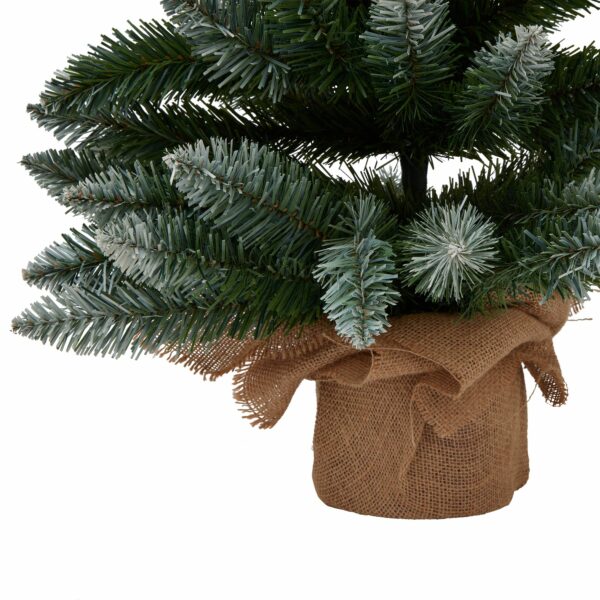 Large Snowy Conifer Tree In Hessian Wrap