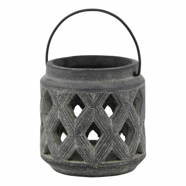 Amalfi Grey Lattice Lantern