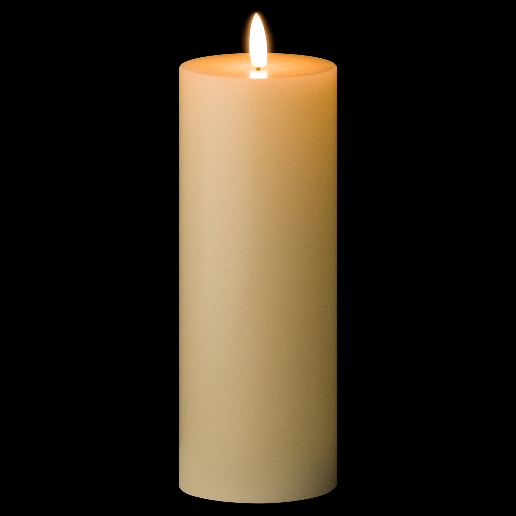 Luxe Collection Natural Glow 3 x 8 LED Cream Wax Candle - Image 2