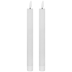 Luxe Collection Natural Glow S/ 2 White LED Dinner Candles