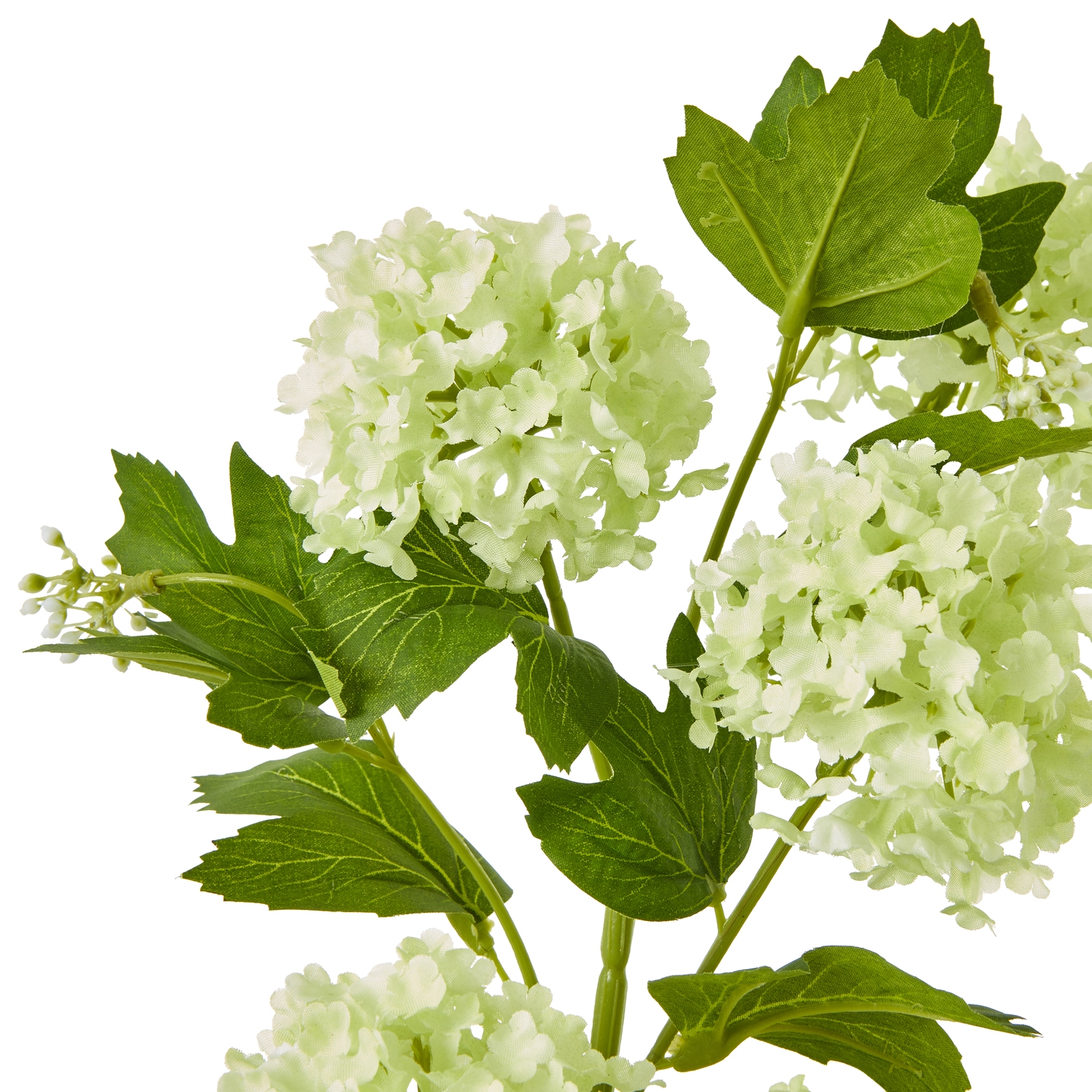 Faux Green Snowball Viburnum Spray - Image 3