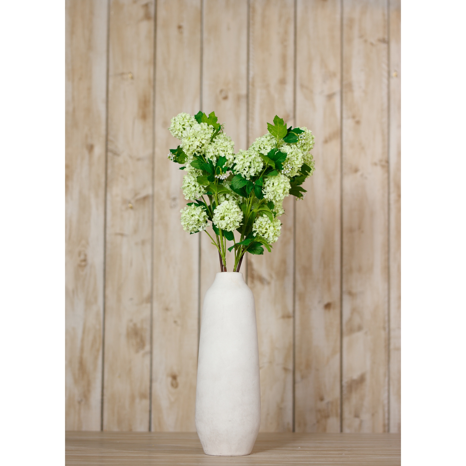 Faux Green Snowball Viburnum Spray - Image 5