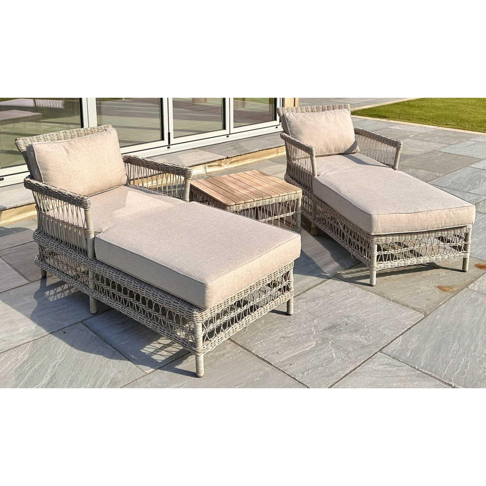 Provence Collection Outdoor Sun Lounger Set - Image 3