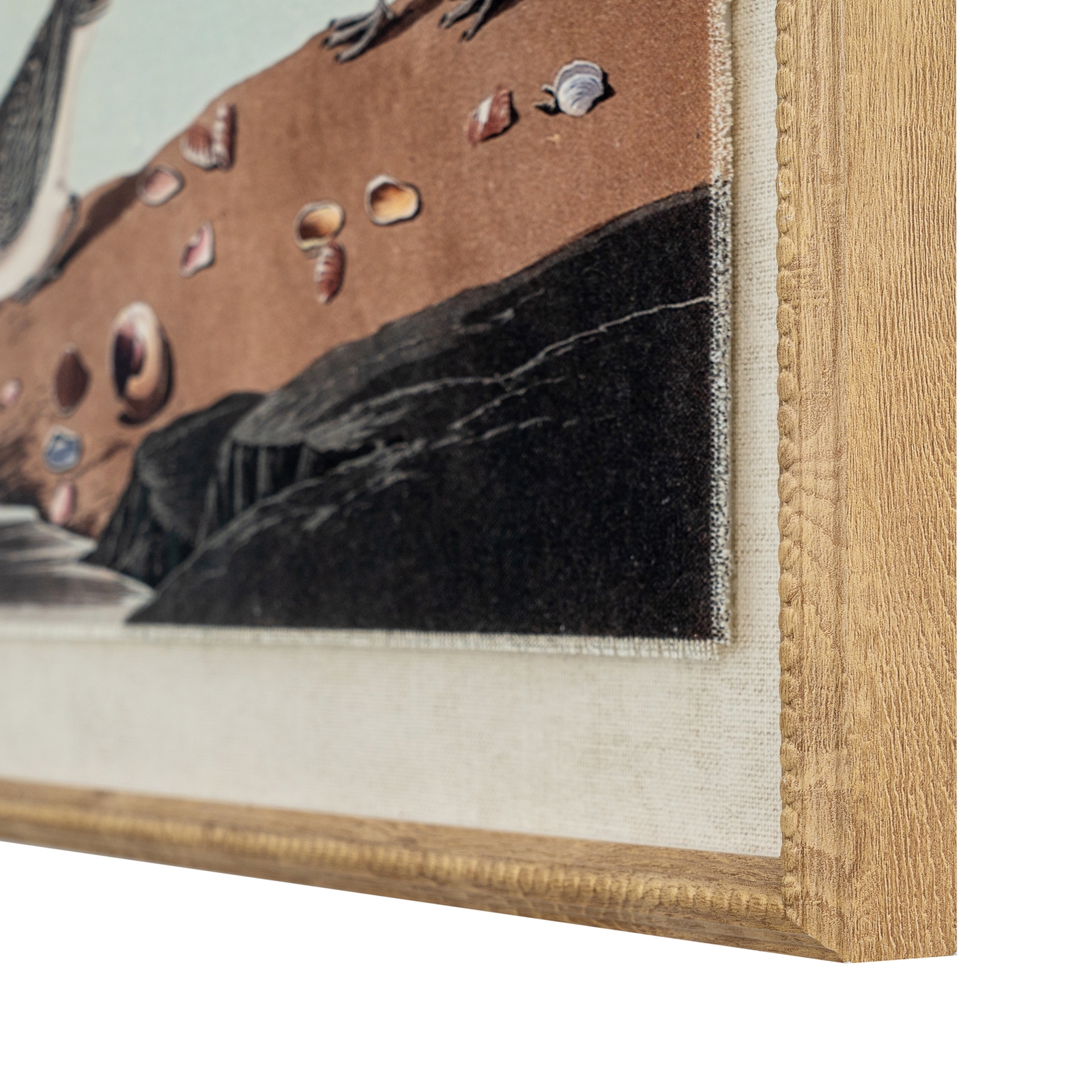 Flora & Fauna Collection Stints On Linen In Beaded Frame - Image 2