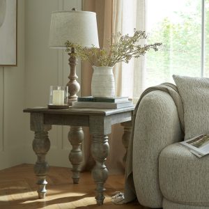 Seraphia Table Lamp With Edged Linen Shade