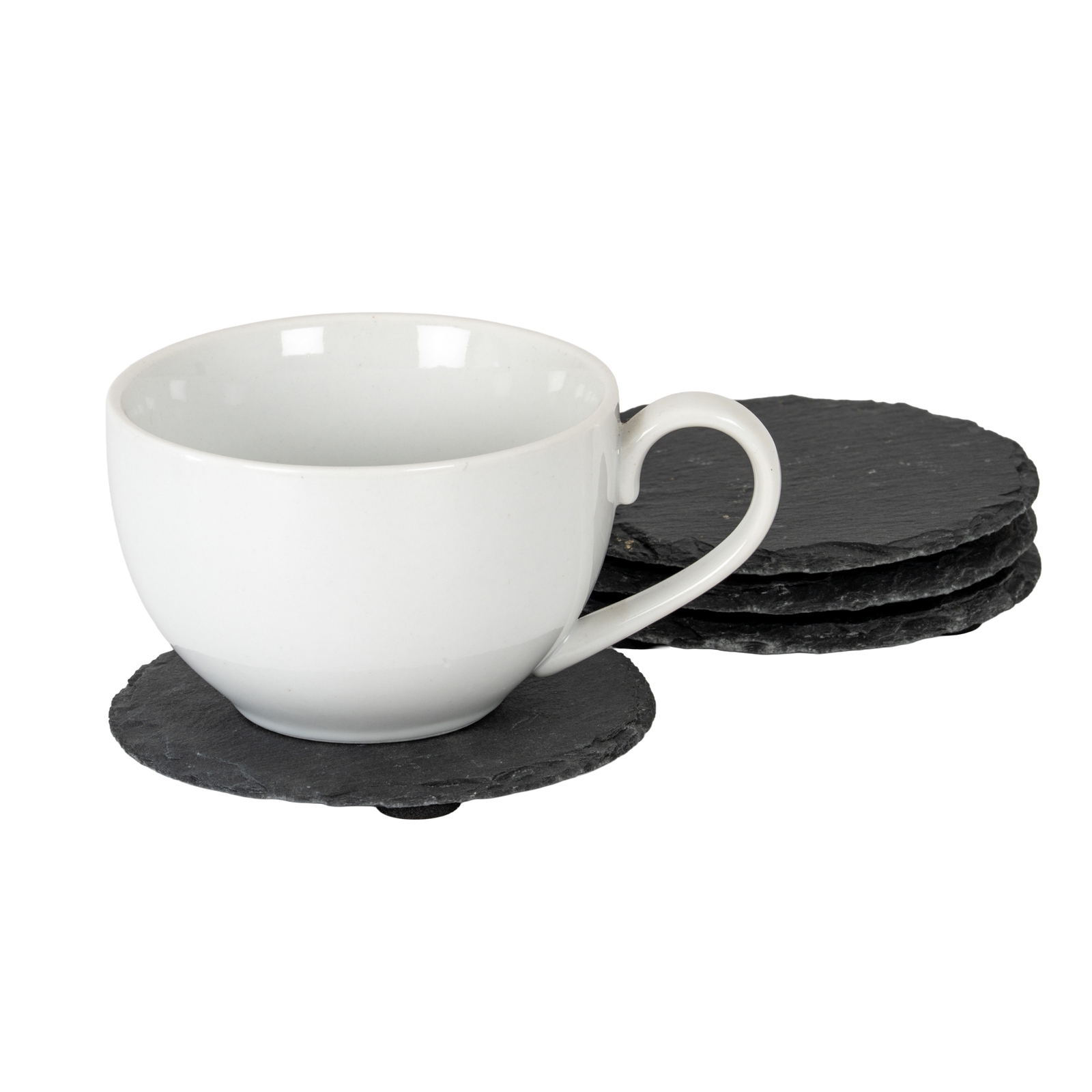 Set of Four Round Slate Coasters - Image 2