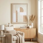 Portina Linen Textured Canvas in Frame