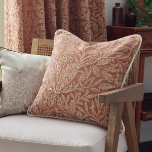 Morris & Co Acorn Cushion – Brick, 50 x 50cm