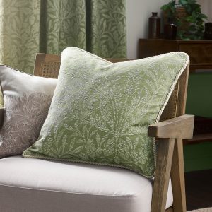 Morris & Co Acorn Cushion – Sage, 50 x 50cm