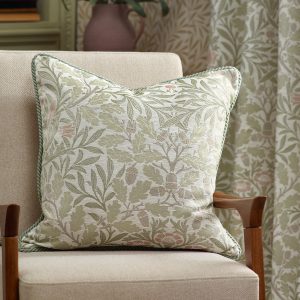 Morris & Co Acorn Cushion – Stone/Sage, 55 x 55cm