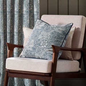 Morris & Co Marigold Cushion – Indigo, 50 x 50cm