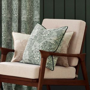 Morris & Co Marigold Cushion – Leaf Green, 50 x 50cm